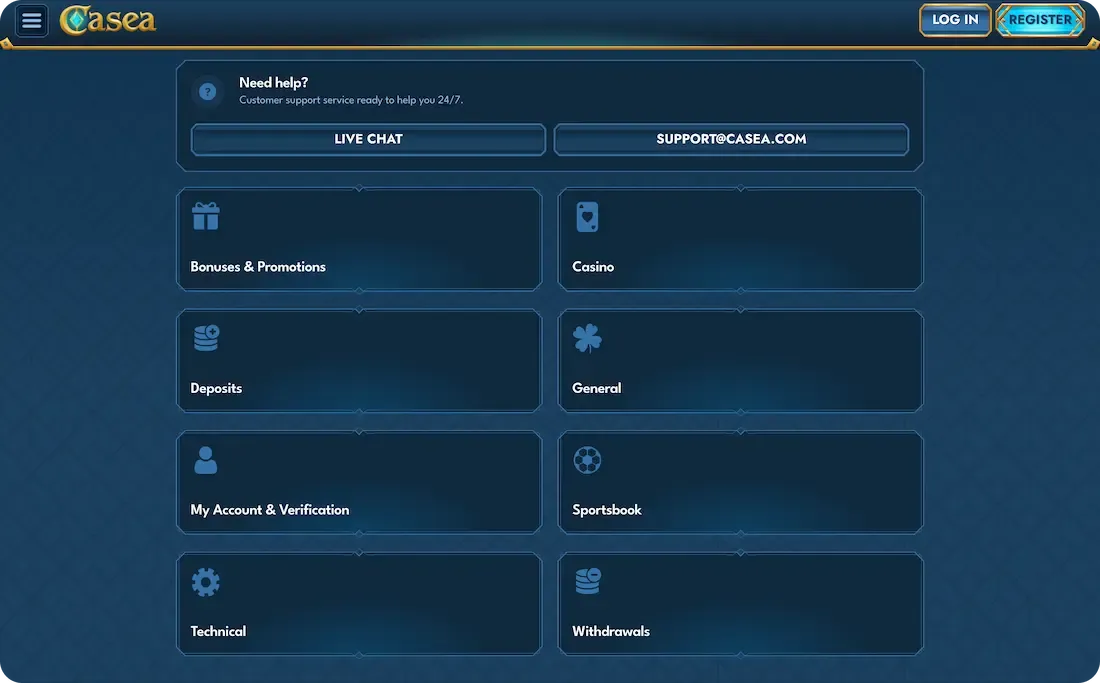 casea casino faq