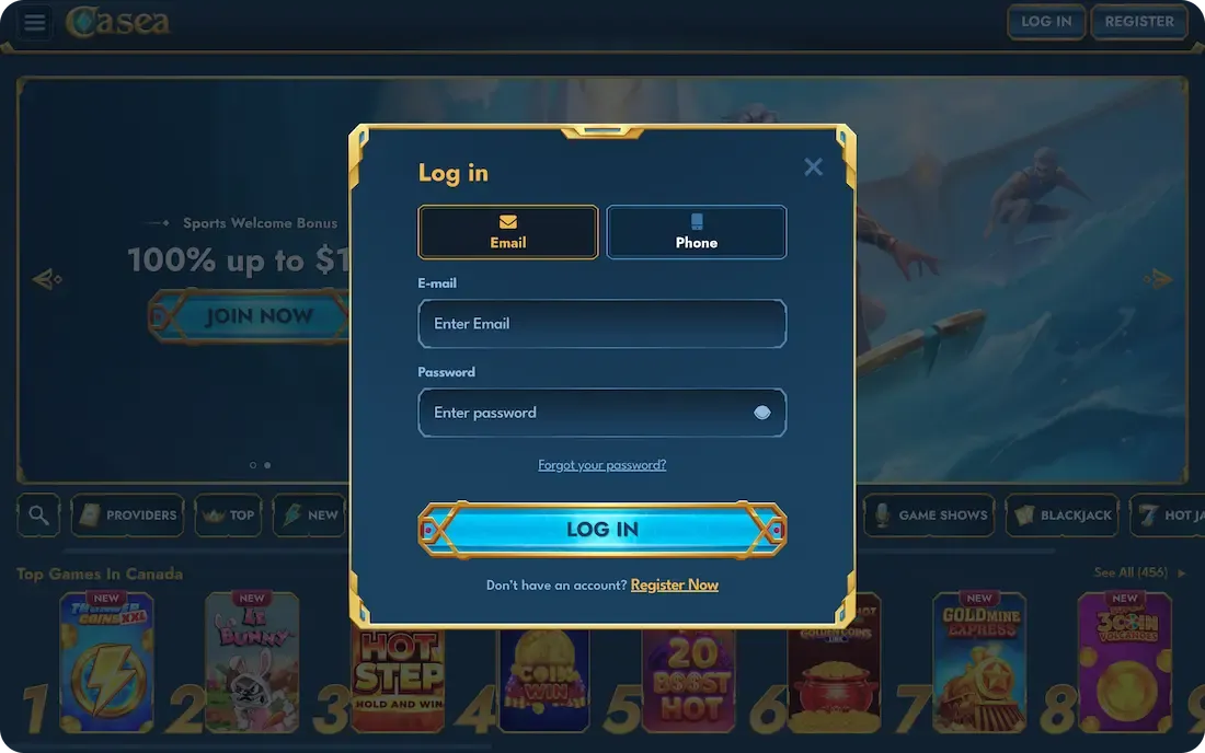 casea casino login email